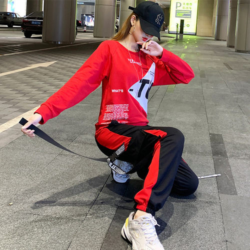 鬼步舞服装秋冬新款广场舞跳舞蹈服套装曳步舞工装裤女加厚运动装