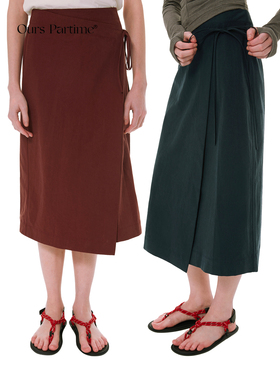 Ours Partime25春新品 莱赛尔天丝高智水洗直筒裹身一片式半裙