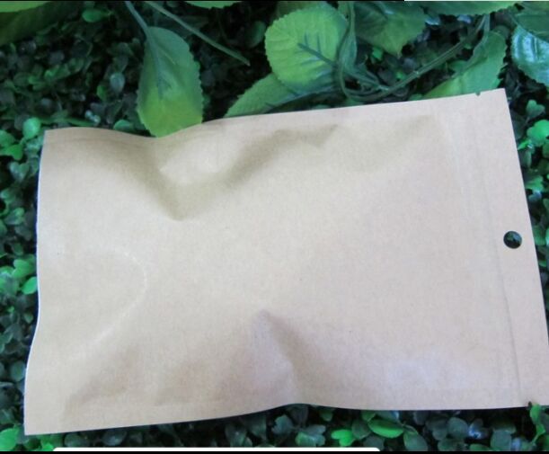 宽18厘米*长26厘米牛皮纸拉骨袋 自封袋 没印花空白食品包装袋1个