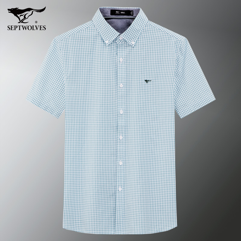 七匹狼潮牌翻领短袖t恤男