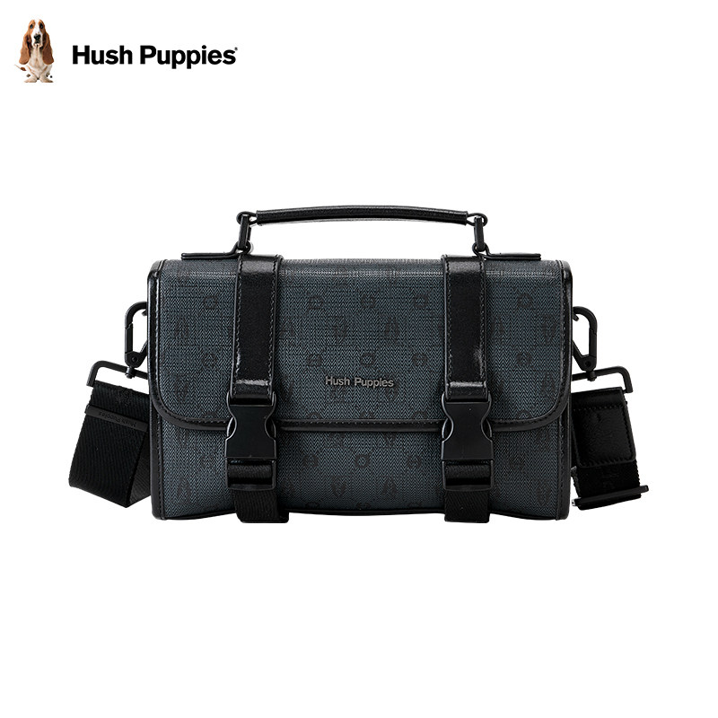 暇步士新款潮流时尚百搭单肩包男款复古休闲斜挎包休闲老花邮差包