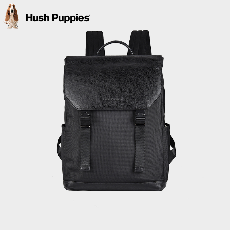 暇步士商务休闲真皮男士双肩包