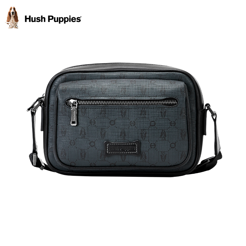 Hush Puppies/暇步士新款潮流时尚百搭单肩包男款复古休闲斜挎包