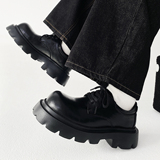 XZ110-1125#英伦风德比鞋男黑色圆头系带休闲皮鞋P115，男鞋皮鞋，星座110