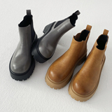 XZ110-251522#切尔西短靴男冬季厚底增高马丁靴灰色大头靴P130，男鞋马丁靴，星座110