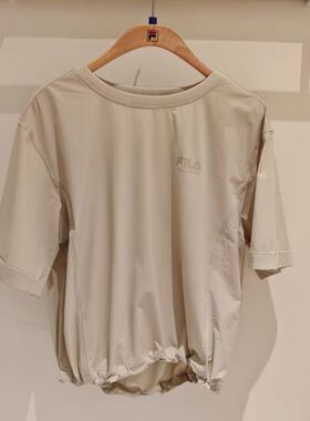 斐乐fila正品25夏秋新款女装运动休闲梭织短袖T恤衫A11W538113F