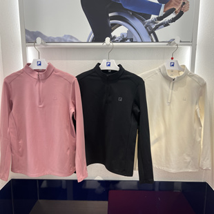 上衣A11W447202 薄绒保暖半高领针织长袖 FILA斐乐女装 2025冬新款