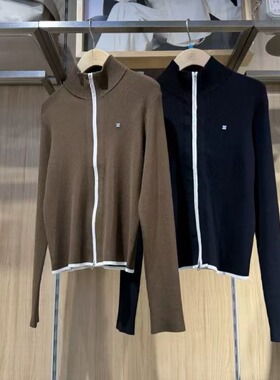 FILA斐乐2026年春新款女装修身休闲编织外套上衣开衫F11W613499