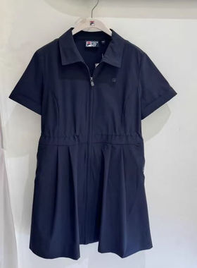 FILA斐乐2025年夏秋新款女装运动休闲短袖两件套连衣裙F11W533307