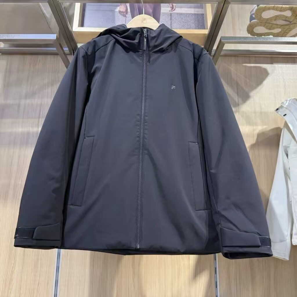 新款都市通勤连帽保暖薄羽绒服