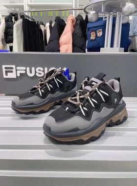 FILA斐乐潮牌 2025春季新款男鞋QD96熔岩鞋运动老爹鞋T12M411111