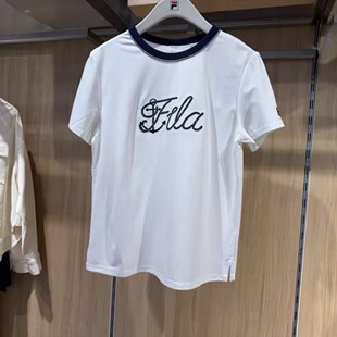 FILA斐乐2026春夏新款女装运动休闲基础针织短袖衫T恤F11W628109
