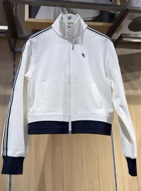 FILA斐乐2026年春夏新款女装舒适运动休闲针织长袖外套F11W628501