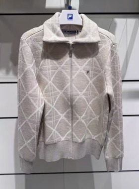 FILA斐乐2026年春季新款女子高尔夫系列编织外套开衫A11W615406