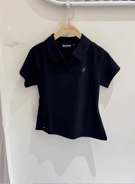 FILA斐乐2025夏秋款女装运动休闲针织短袖POLO衫T11W533123