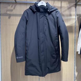 FILA斐乐2025年冬款男装高尔夫运动中长鹅绒连帽羽绒服A11M445905