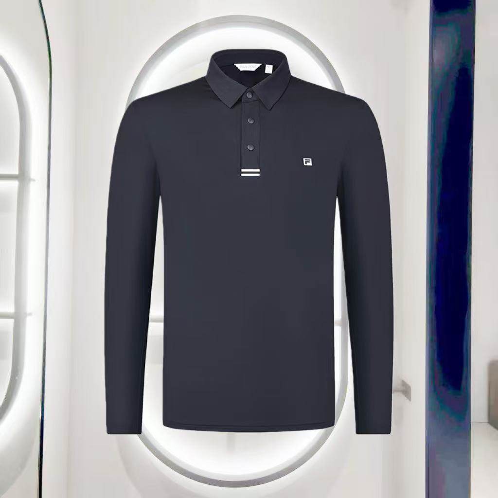 FILA斐乐2025年冬季新款男子休闲长袖高尔夫针织POLO衫A61M545299,运动服/休闲服装,运动POLO衫,淘宝优惠券,粉丝福利购,淘宝优惠卷