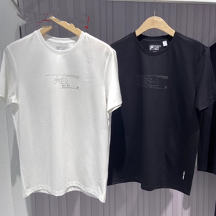 斐乐Fila正品25秋新款男装休闲动圆领针织短袖T恤衫F11M533104F