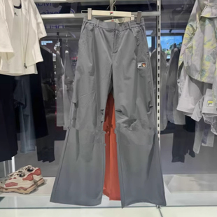 FILA斐乐2025夏新款 时尚 休闲运动宽松梭织长裤 F11W529803F 女裤