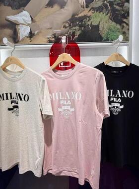 FILA斐乐2025年春新款男装运动休闲针织圆领短袖T恤衫F11M515102F