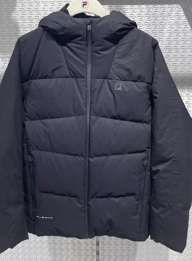 FILA斐乐男装 2025年冬季新款基础运动连帽保暖羽绒服A61M441904