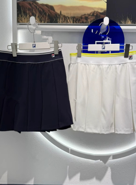 FILA斐乐2025夏新款女装网球运动休闲百褶裙半身裙A11W523309F