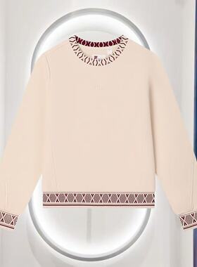 FILA斐乐2025年秋冬季新款女子时尚休闲运动针织套头衫F61W543299