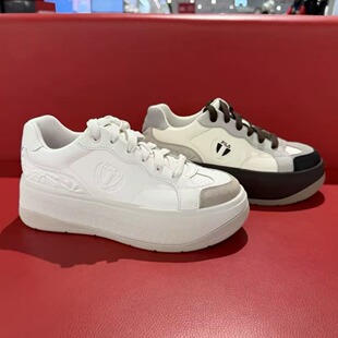 FILA斐乐2026年春新款女装厚底皮革复古板鞋休闲运动鞋F12W611207