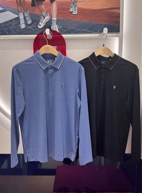 斐乐fila正品24秋新款男装运动休闲商务针织长袖POLO衫F61M533294