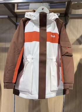 FILA斐乐25年冬季新款女子宽松时尚休闲保暖连帽羽绒服F11W549903