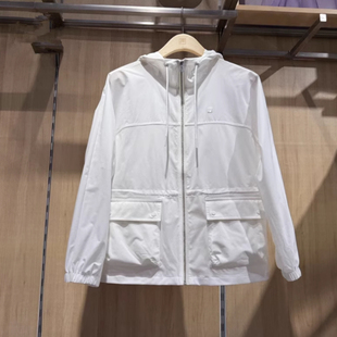 时尚 休闲运动连帽梭织外套F11W523703F 女装 FILA斐乐2025夏新款