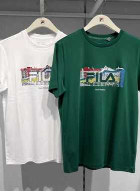 斐乐fila正品24夏新款男装时尚印花休闲针织短袖T恤衫F11M438104F