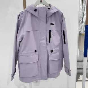 运动休闲宽松梭织外套风衣F11W448913F 女装 斐乐Fila正品 24冬新款