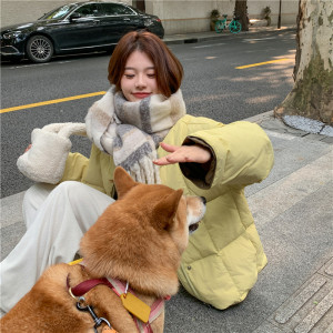 柠檬黄轻薄羽绒服女轻薄时尚洋气冬季小个子加厚50白鸭绒短款外套图片