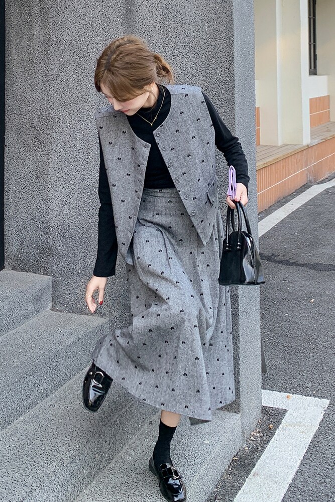 现货2025春季新款128-2513--P175-K258小香马甲半身裙三件套,女装套装/套裙,浙宝128（原290）
