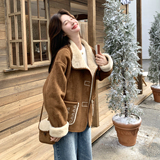 现货2025冬季新款25109-P225-K338刺绣短款皮毛一体送包包，女装棉衣/棉服，浙宝128（原290）