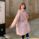 现货2025冬季128-Y2432-P275-K398针织披肩中长款羽绒服50绒，女装羽绒服，浙宝128（原290）