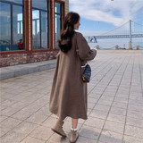 现货2025冬款128-Y2419-P295-k438咖色撞色双面毛呢大衣70毛，女装毛呢外套，浙宝128（原290）