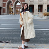 现货2025冬季128-1112-P240-K348可拆针织领菱形格羽绒服50绒，女装羽绒服，浙宝128（原290）