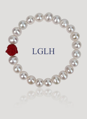 新中式莲花佛头朱砂珍珠手链