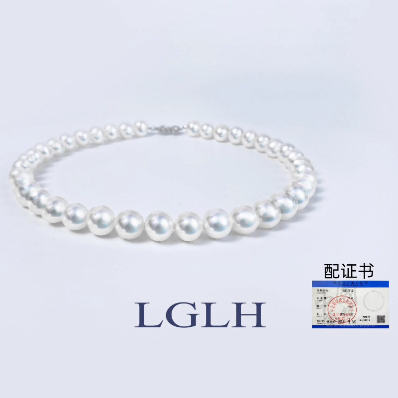 纯天然淡水珍珠项链强光大点位