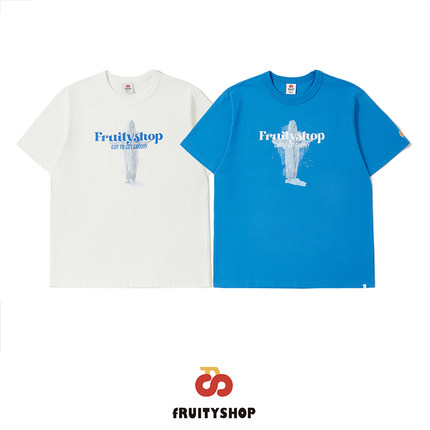 fRUITYSHOP | BLACK MOSES TEE 春夏圆领纯棉半袖宽松短袖t恤