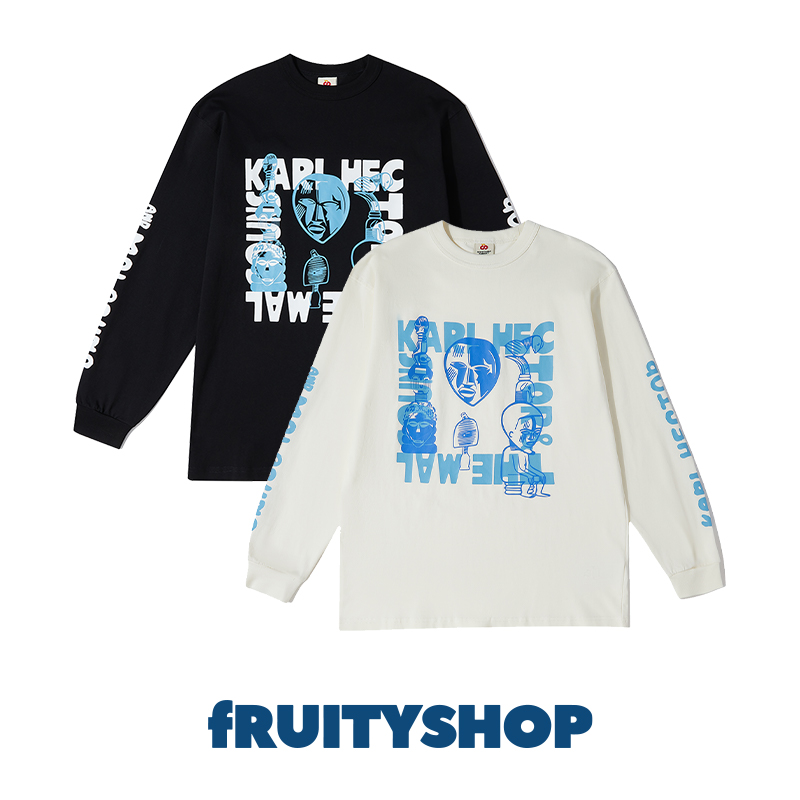 fRUITYSHOP时尚圆领休闲长袖T恤