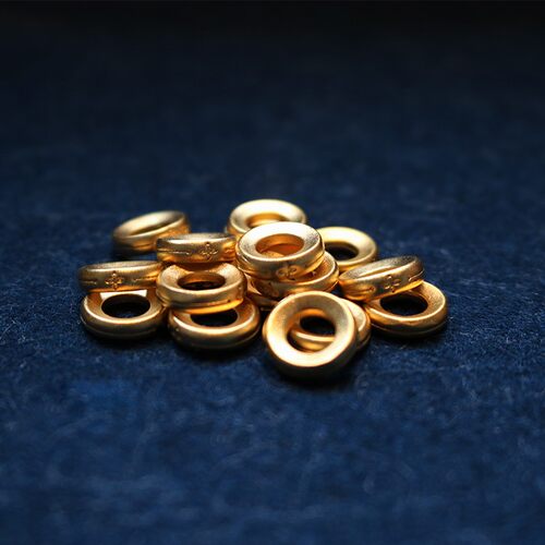 24k黄铜镀金手串卡环diy跑环圈