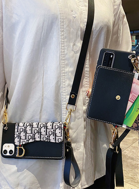 斜挎零钱包一加六手机壳1+6T硅胶1+9Pro挂绳可背1+7tpro高档IN2020硅胶软1+8Pro手工制作oneplus8T皮纹保护套