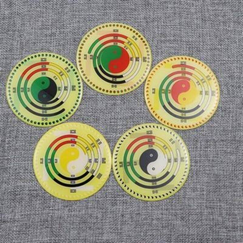 八公分黄铜版万象福牌万字福太极八卦数字卦图贴装饰品手机贴