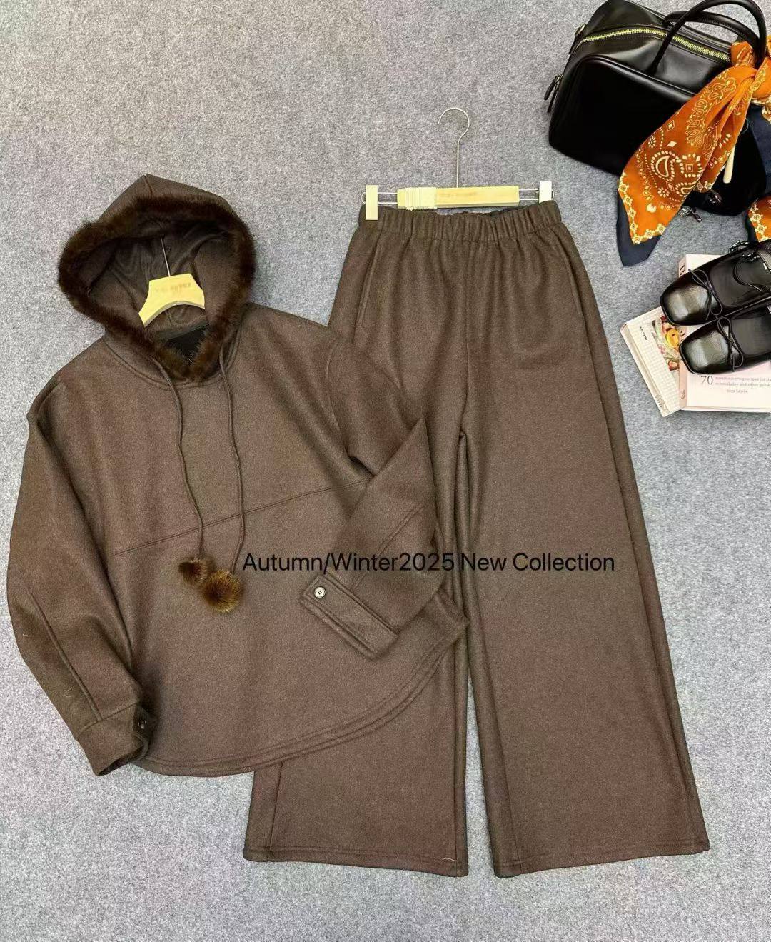 欧货正品时尚百搭显瘦抓绒套装  毛球卫衣+长裤  特价不退不换,女装/女士精品,时尚套装,淘宝优惠券,粉丝福利购,淘宝优惠卷