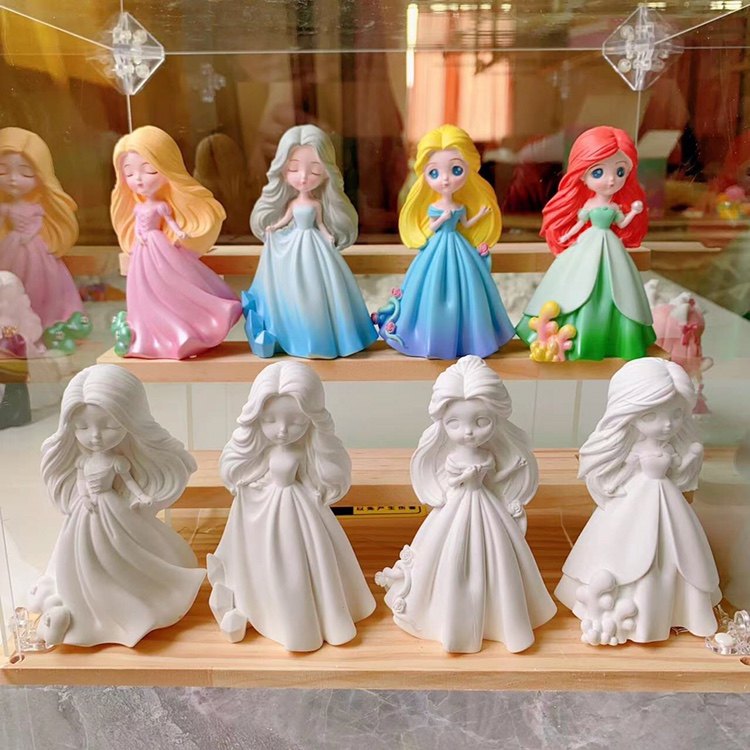 立体石膏娃娃公主女孩涂色玩具礼物儿童创意diy涂鸦彩绘手工摆摊,玩具/童车/益智/积木/模型,白模填色/模具彩绘/石膏娃娃,淘宝优惠券,粉丝福利购,淘宝优惠卷