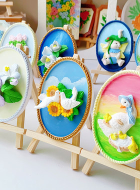 石膏立体浮雕画diy涂鸦彩绘