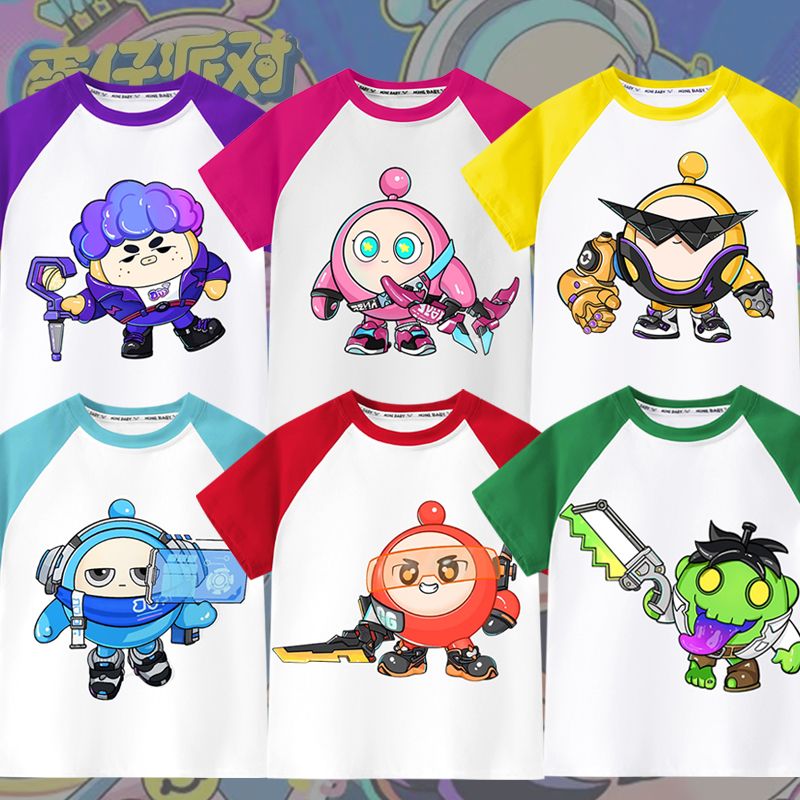 蛋仔派對男女童插肩短袖t